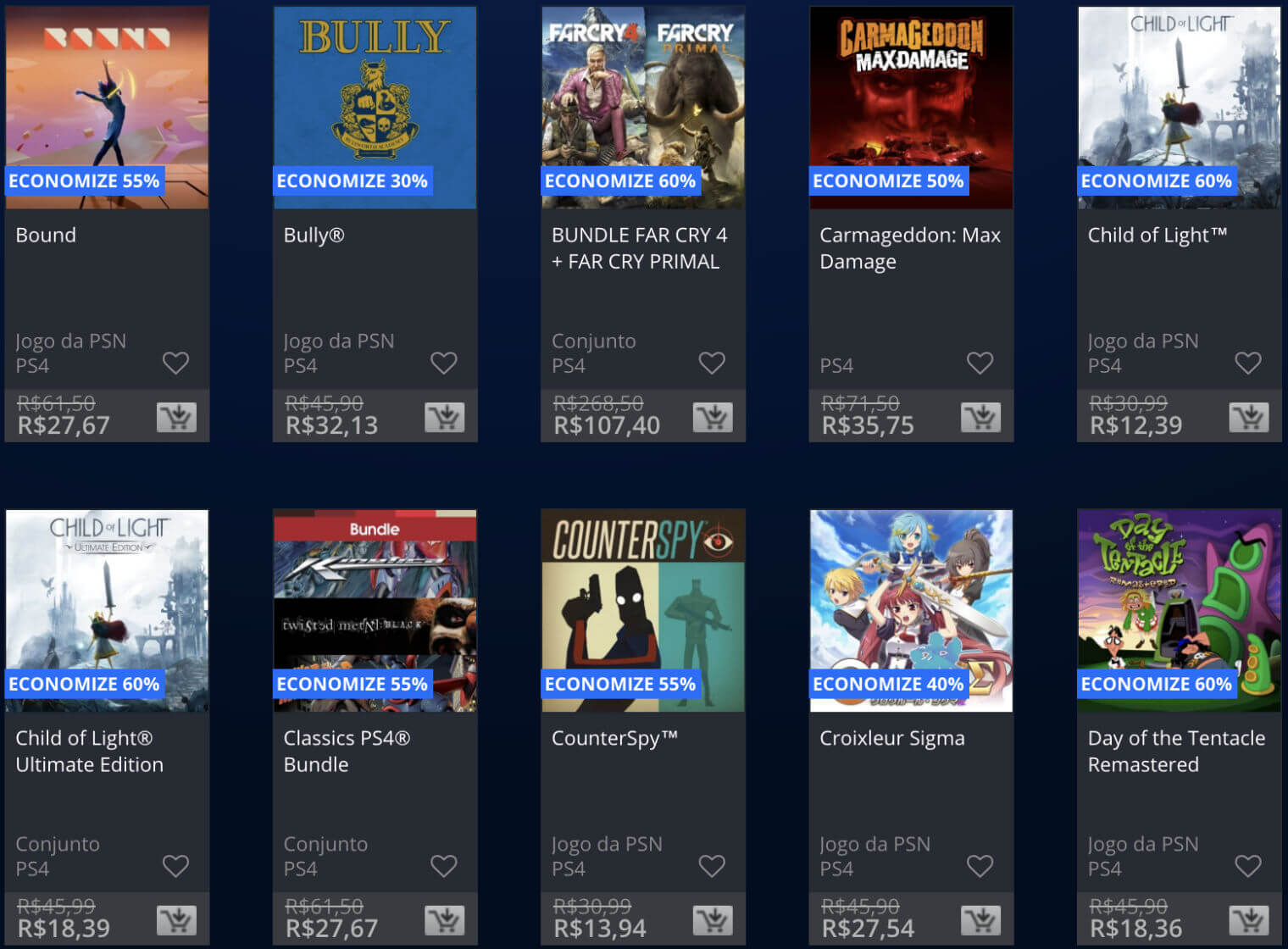 Promoções Playstation Store