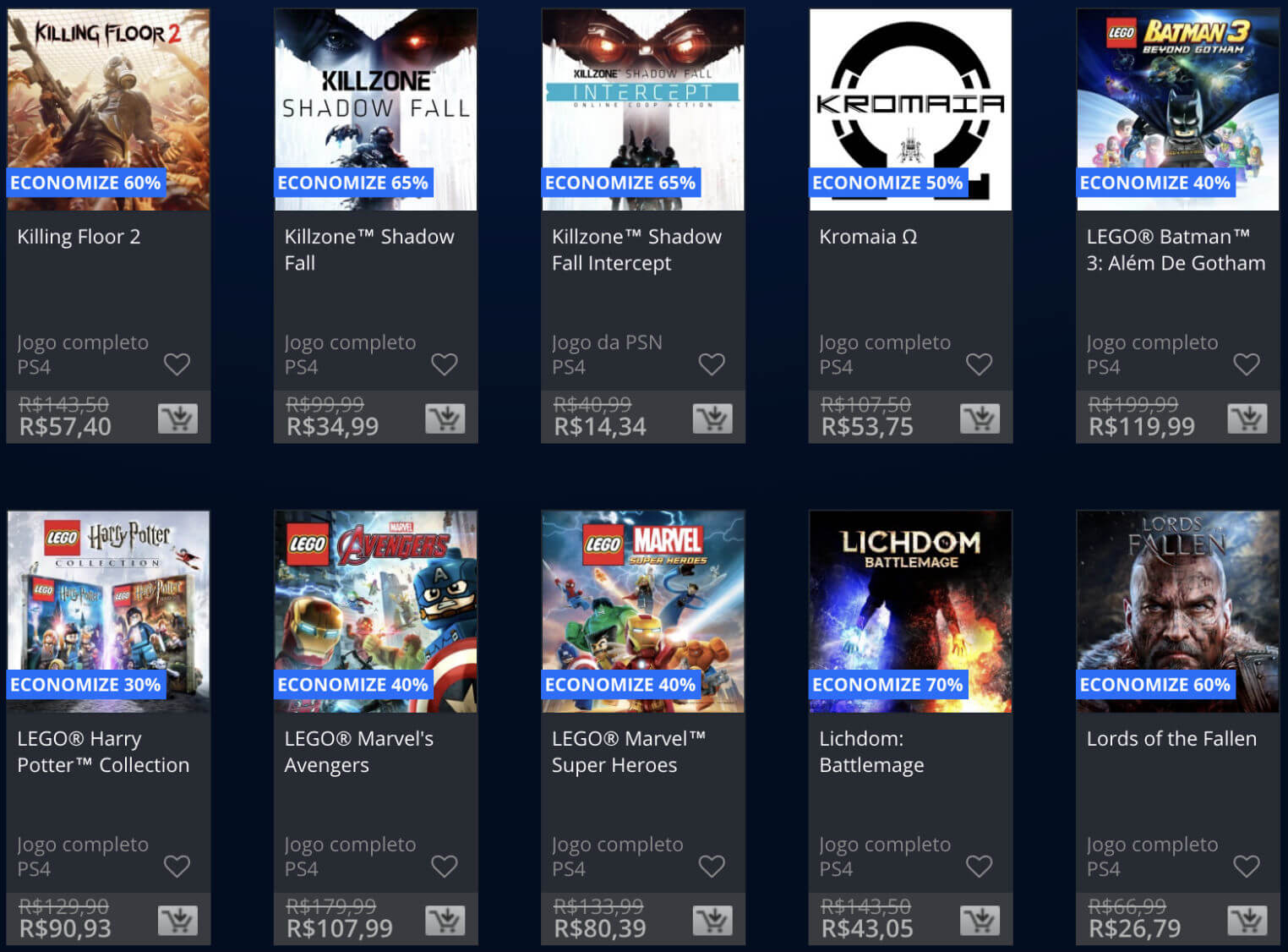 Promoções Playstation Store