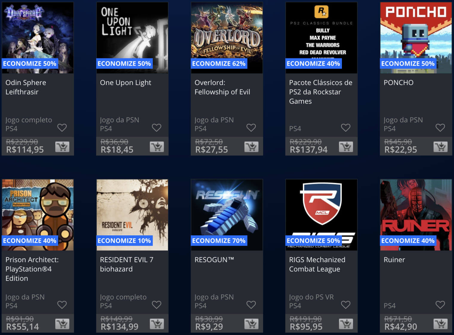 Promoções Playstation Store