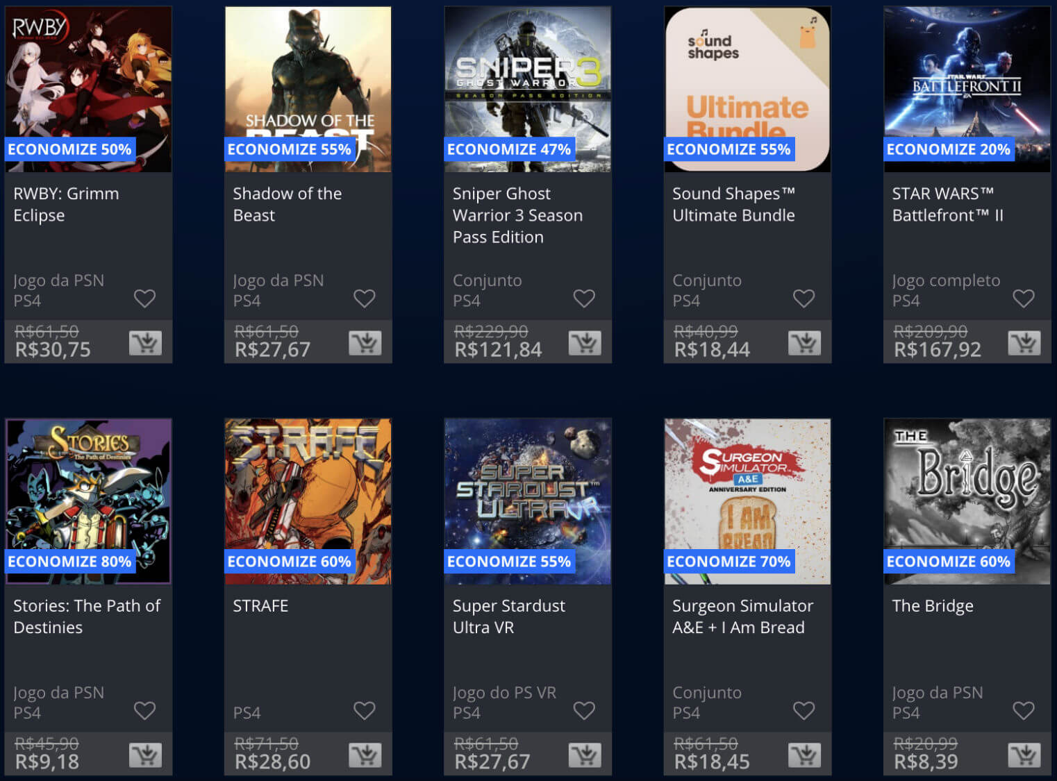 Promoções Playstation Store