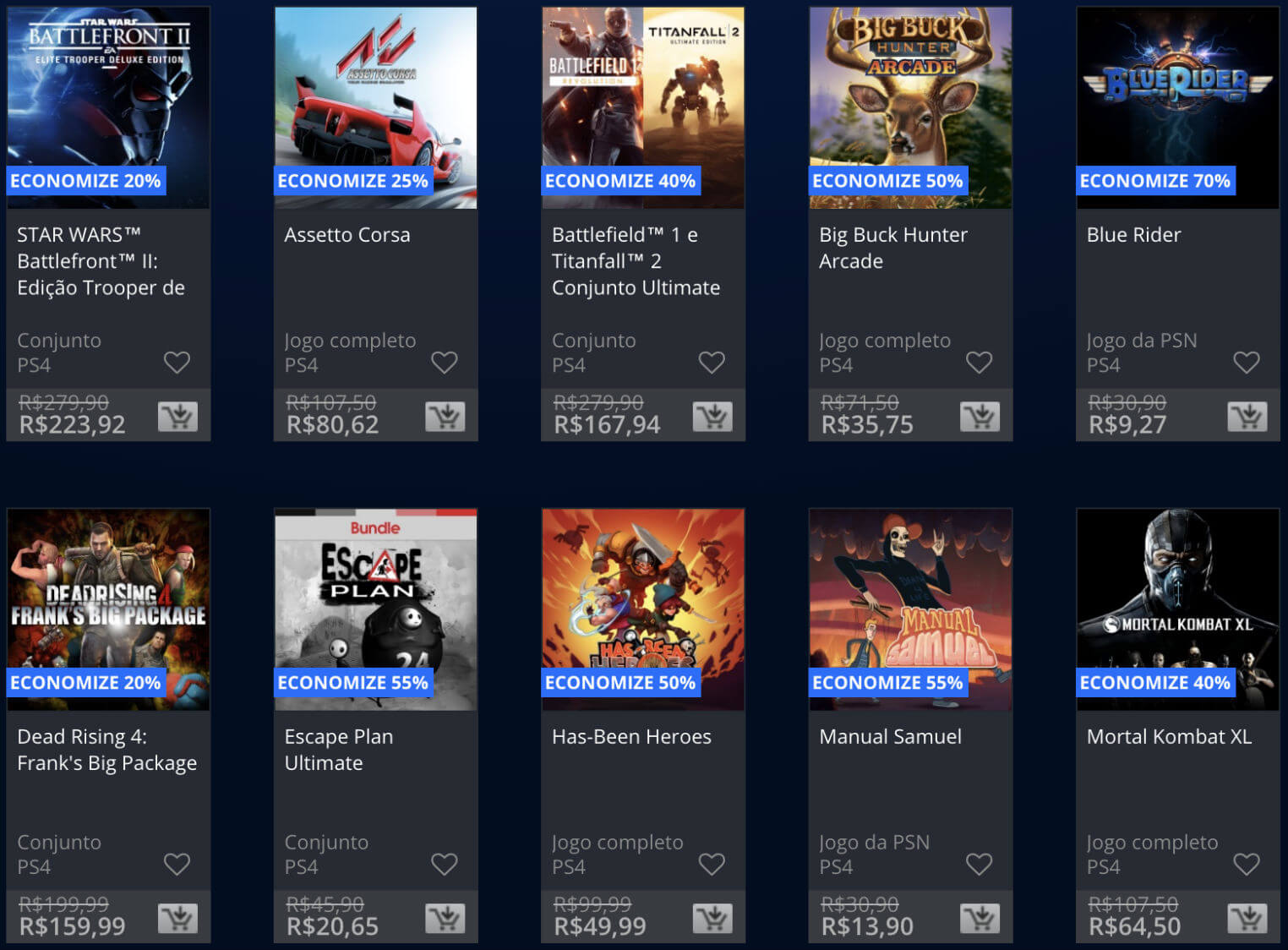 Promoções Playstation Store