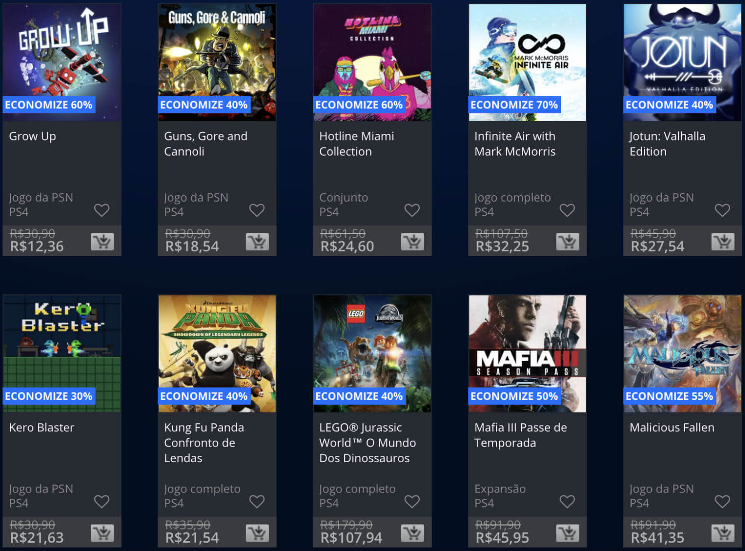 Promoções Playstation Store