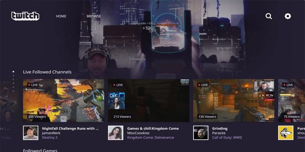 App do Twitch.