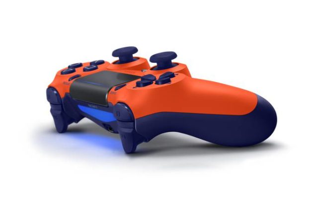 Controle do PlayStation 4 Laranja com Azul