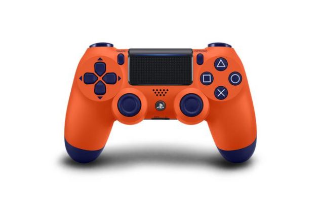 Controle do PlayStation 4 Laranja com Azul