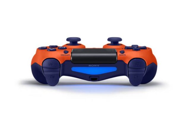 Controle do PlayStation 4 Laranja com Azul