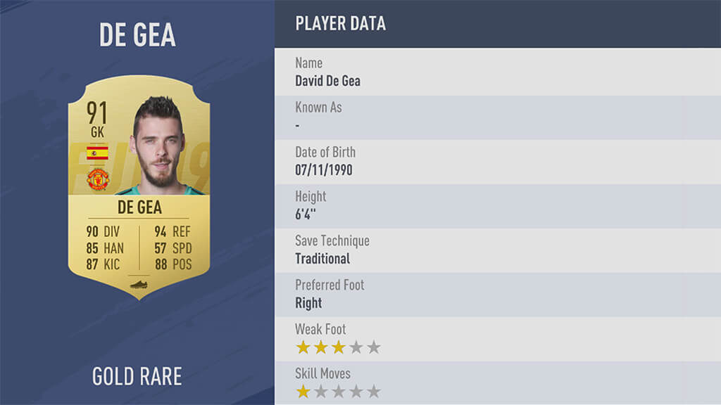 FIFA 19 - De Gea
