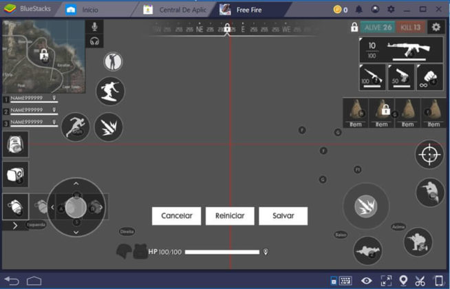 Free Fire HUD Bluestacks