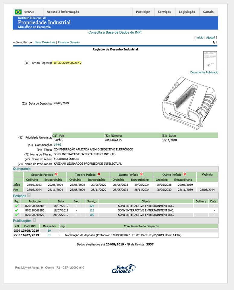 Possível patente PlayStation 5