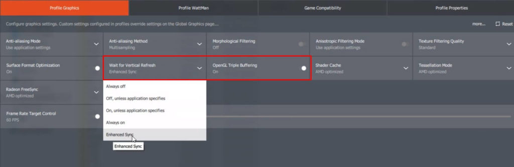 Radeon Control Panel - Configurações - FIFA